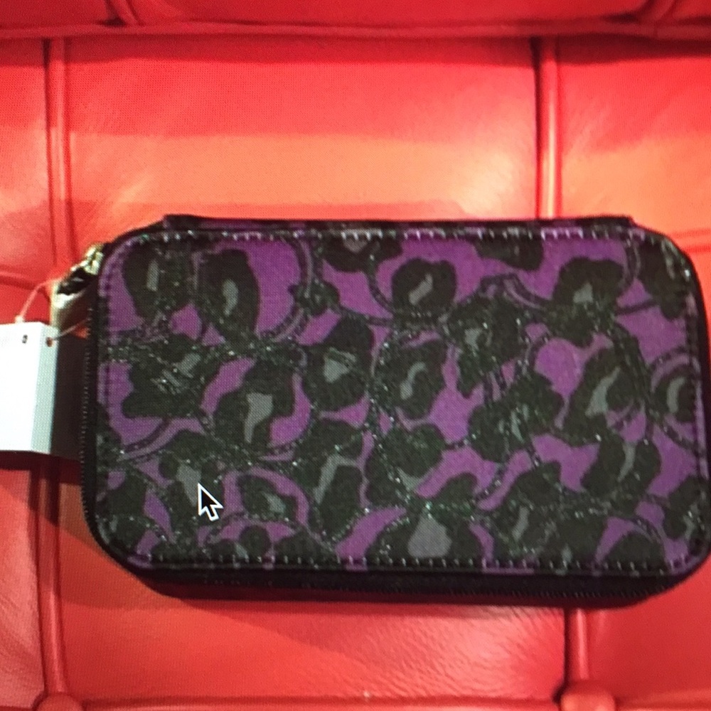 AUTHEN COACH OCELOT SIGNATURE TRAVEL JEWELRY BOX